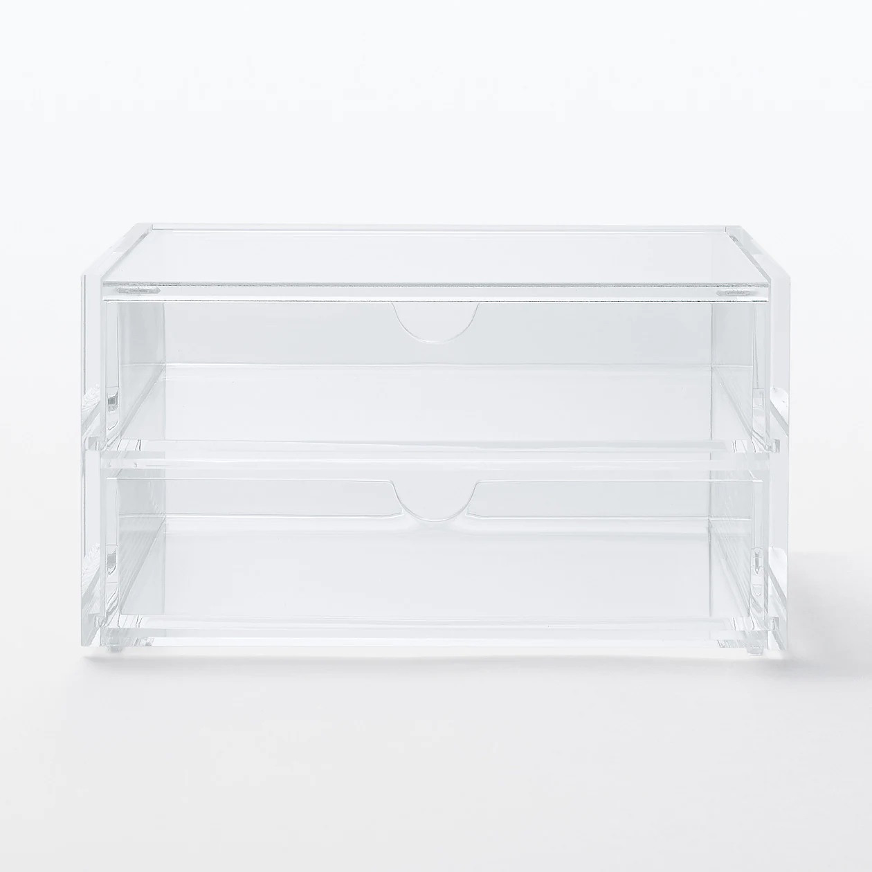 Organizer z 2 szufladami akrylowy otwierany S