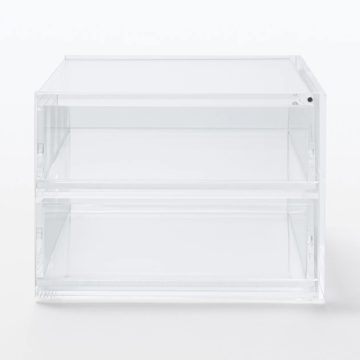 Organizer z 2 szufladami akrylowy otwierany S