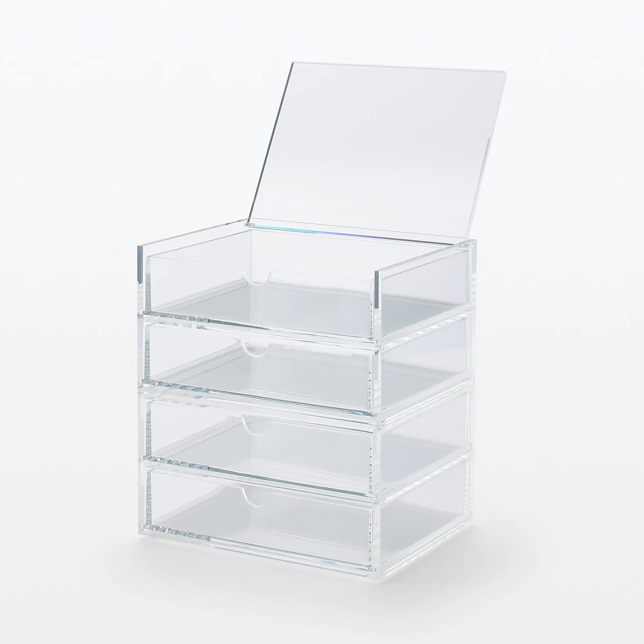 Organizer z 2 szufladami akrylowy otwierany S