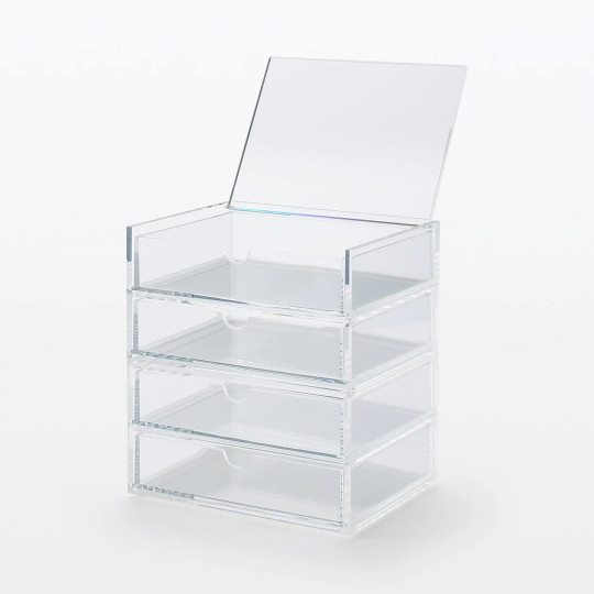 Organizer z 2 szufladami akrylowy otwierany S