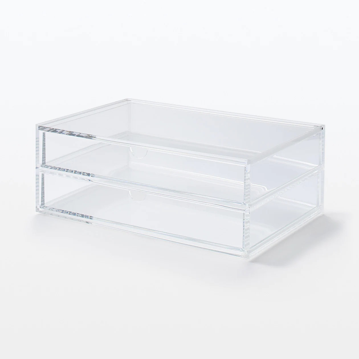 Organizer z 2 szufladami akrylowy otwierany L