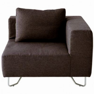 Czarno/szara sofa modułowa - element narożny 98 x 98 x 68cm
