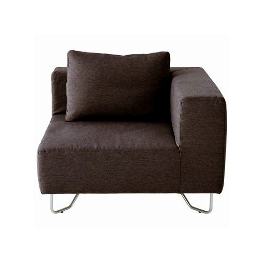 Czarno/szara sofa modułowa - element narożny 98 x 98 x 68cm