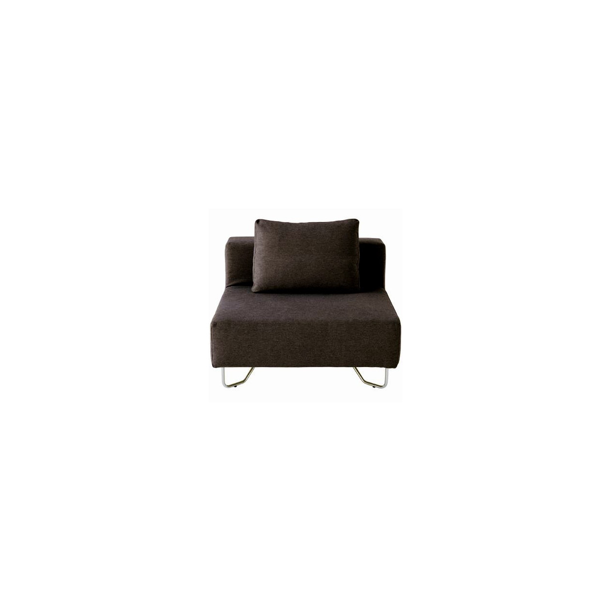 Czarno/brązowa sofa modułowa - element z oparciem 98 x 98 x 68cm