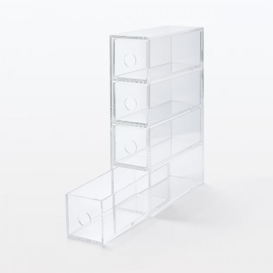 Organizer pionowy z 4 szufladami akrylowy