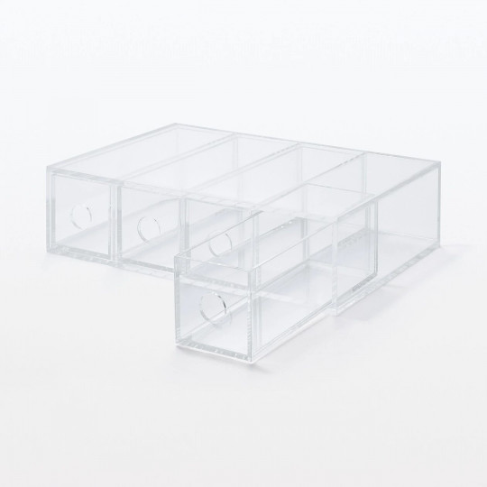 Organizer pionowy z 4 szufladami akrylowy