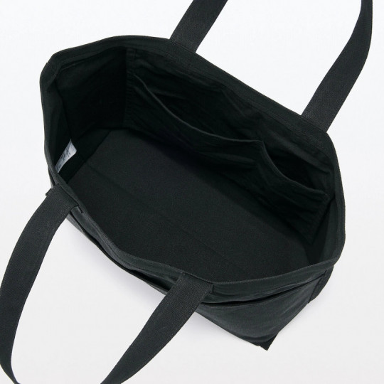 Torba tote bawełniana szeroka czarna