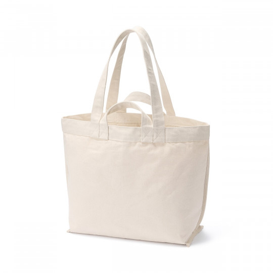 Torba tote bawełniana z podwójnymi uszami beżowa