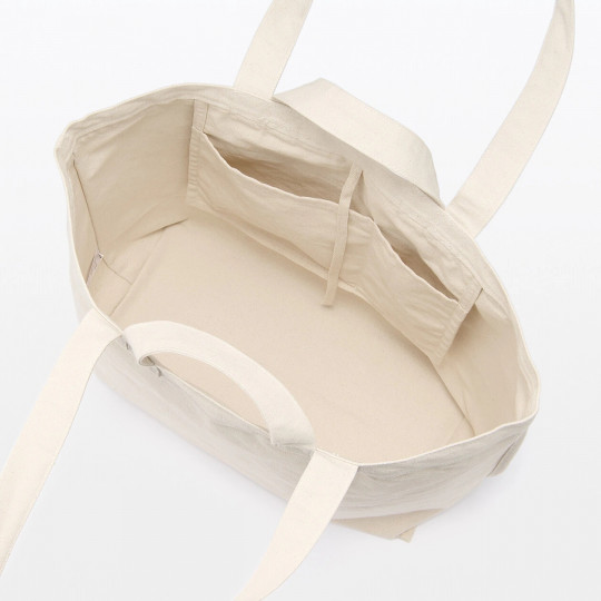 Torba tote bawełniana z podwójnymi uszami beżowa