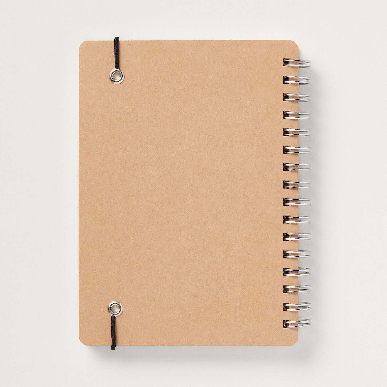 Kołonotatnik z gumką w kropki 70 kartek A6 beżowy