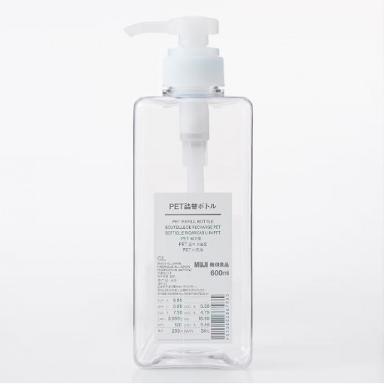 Butelka z pompką PET 600ml transparentna