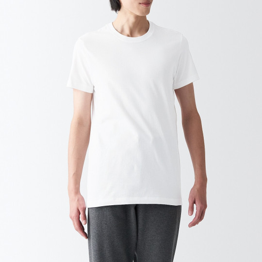 T-shirt bezszwowy bawełniany biały