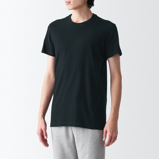 T-shirt bezszwowy bawełniany czarny