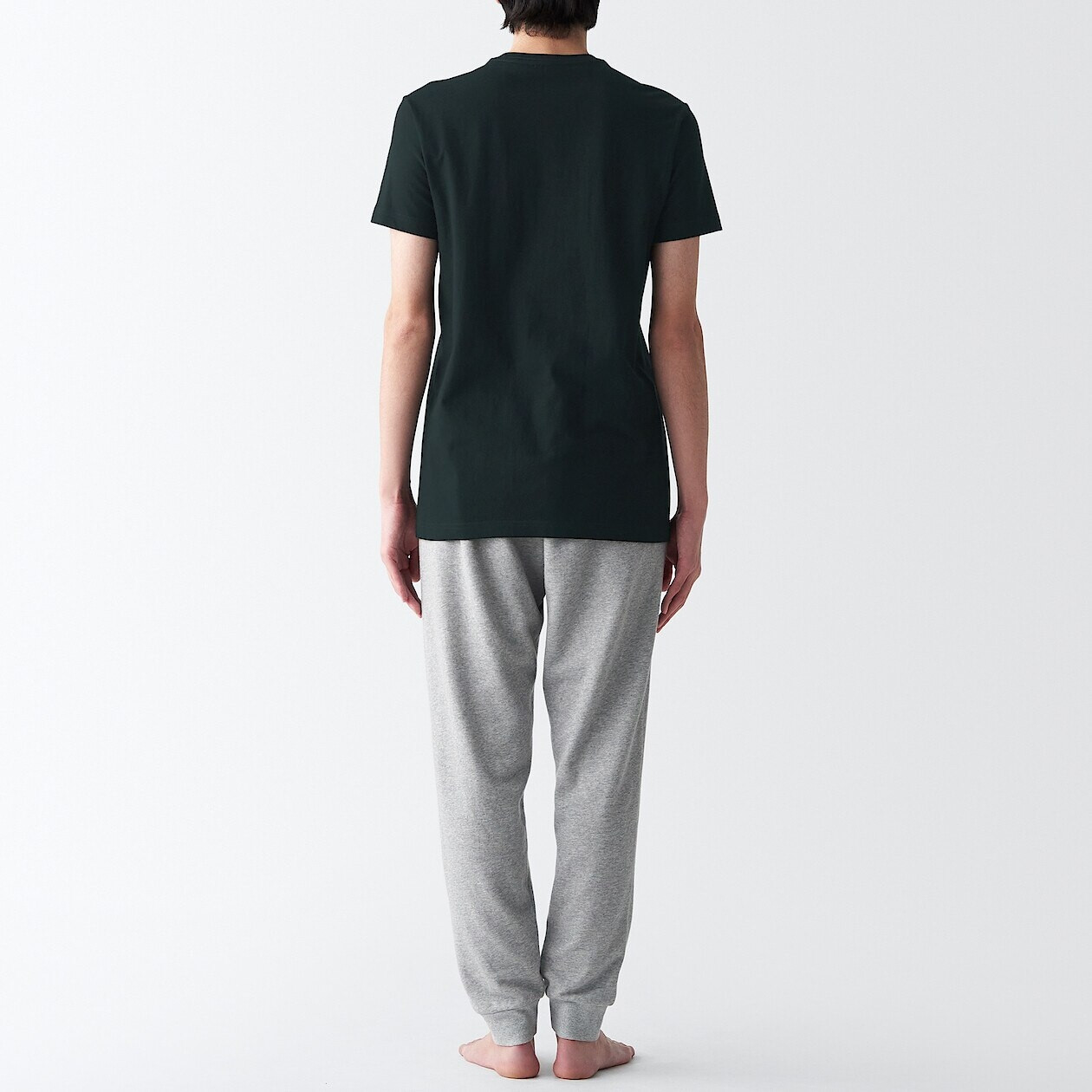 T-shirt bezszwowy bawełniany czarny