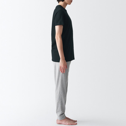 T-shirt bezszwowy bawełniany czarny