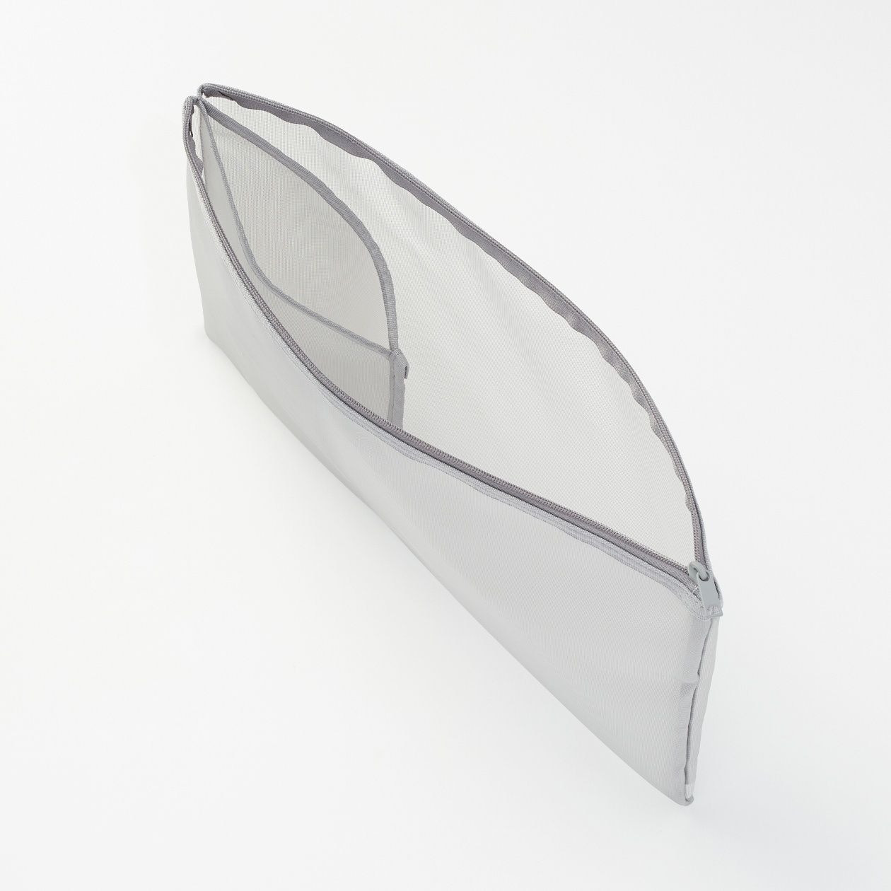 Saszetka z nylonowej siatki szara A4