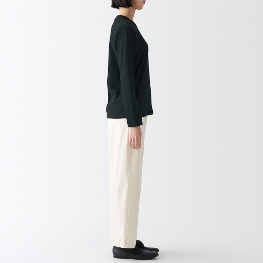 Bluzka interlock z długim rękawem czarna