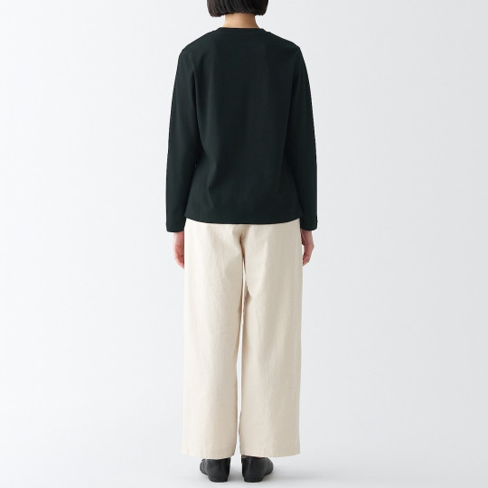 Bluzka interlock z długim rękawem czarna