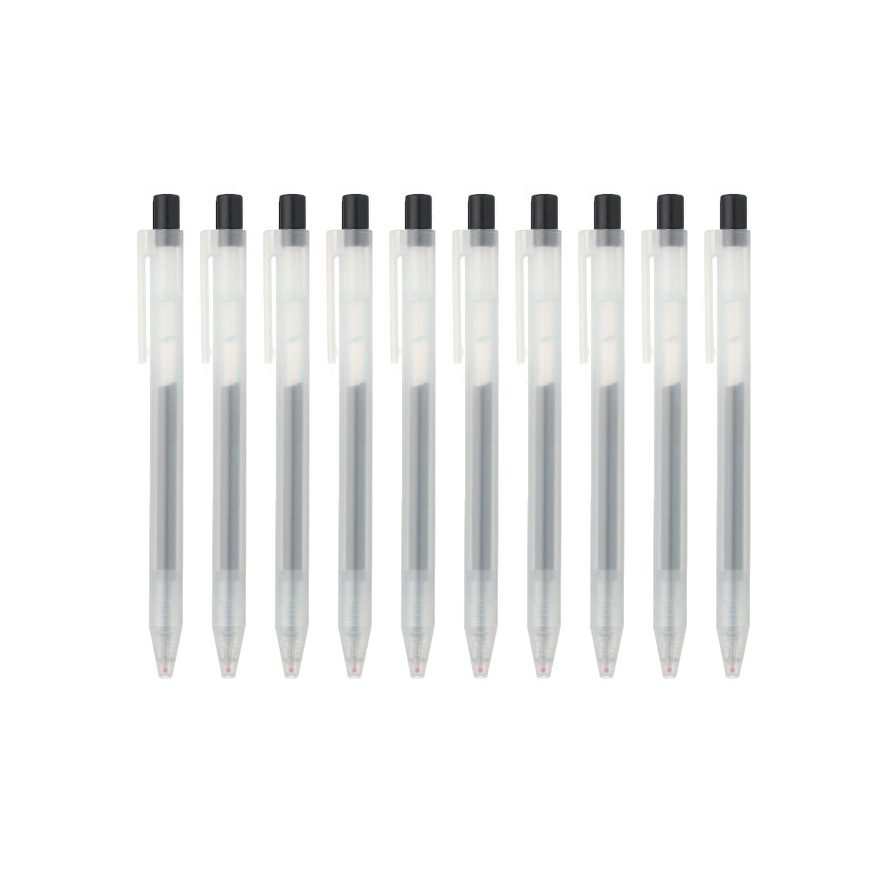 Zestaw długopisów żelowych smooth 0,5mm 10szt czarnych