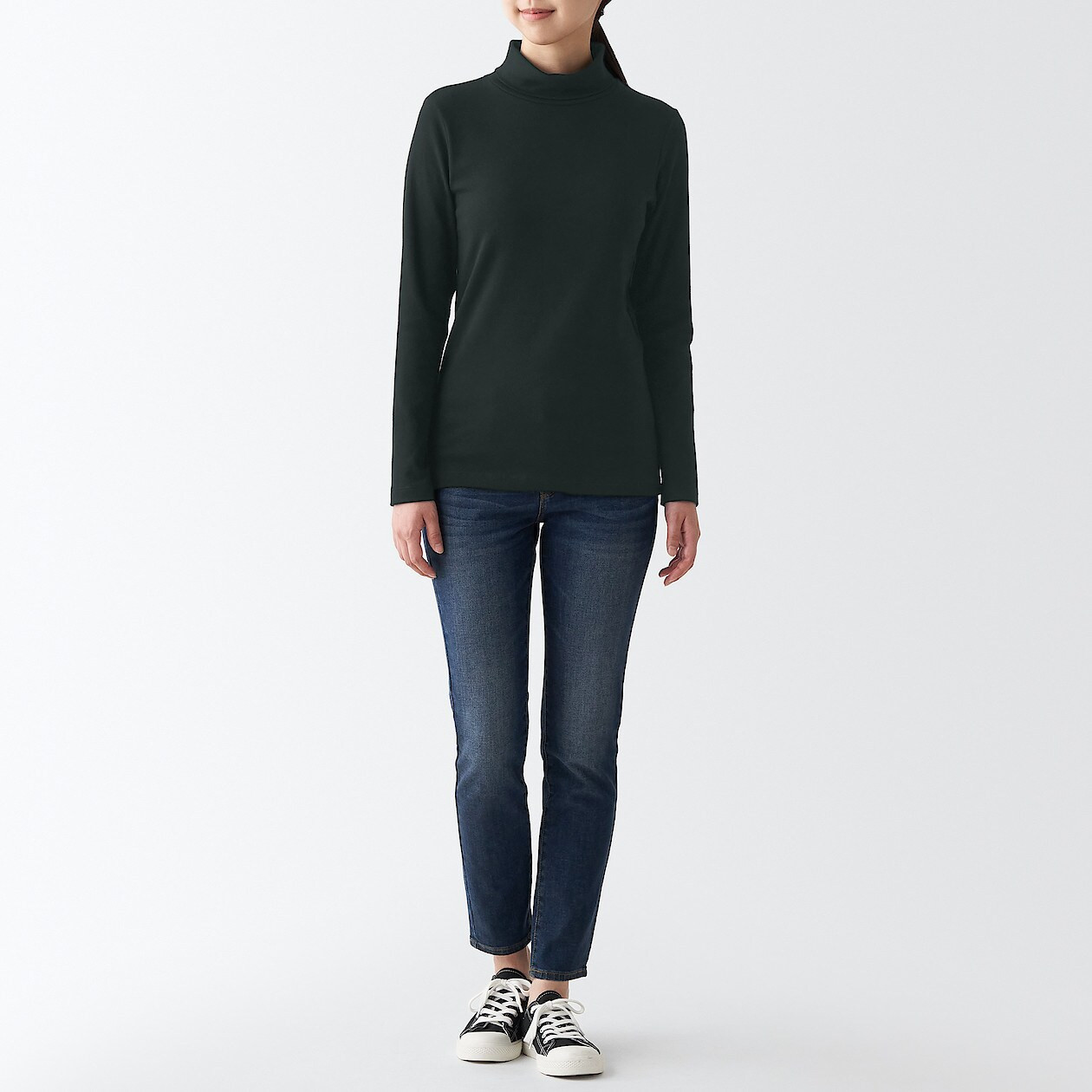 Golf bawełniany czarny