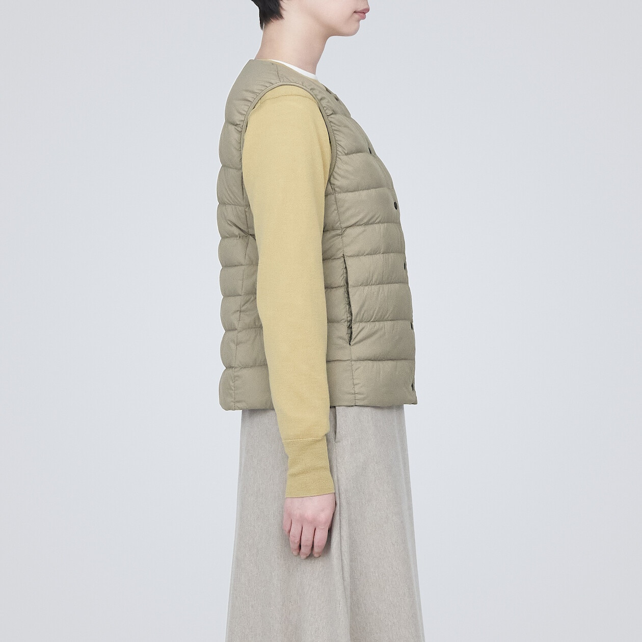 Lekka kamizelka puchowa beżowa