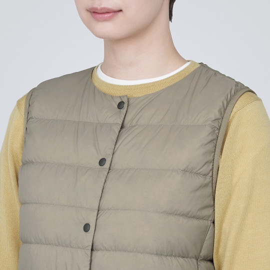 Lekka kamizelka puchowa beżowa
