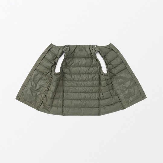 Lekka kamizelka puchowa ciemnozielona