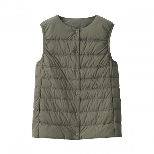 Lekka kamizelka puchowa ciemnozielona