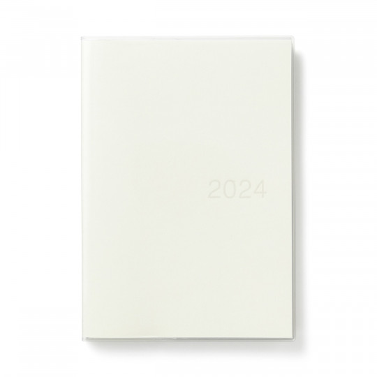 Kalendarz 2024 tygodniowy B6 układ pionowy biały