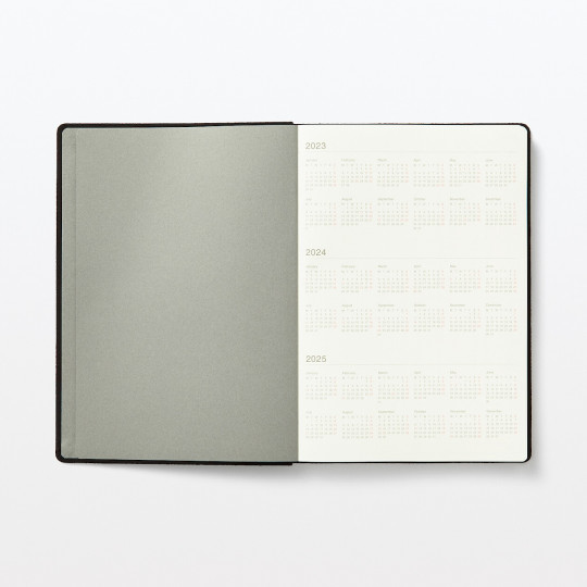 Kalendarz tygodniowy 2024 zamszowy A5 czarny