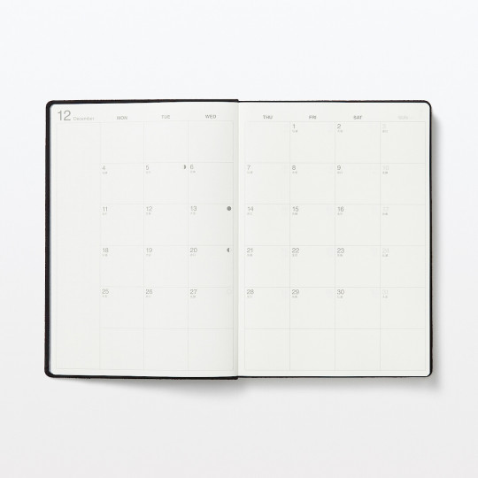 Kalendarz tygodniowy 2024 zamszowy A5 czarny