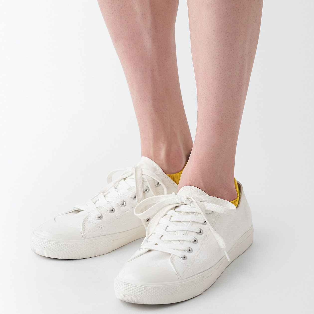 Skarpety niskie musztardowe