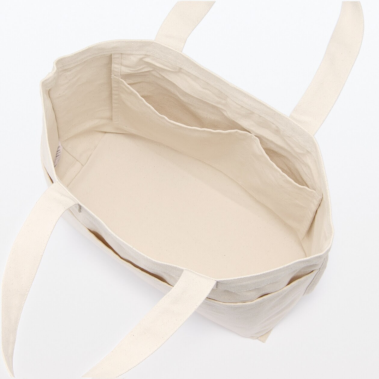 Torba tote bawełniana szeroka beżowa