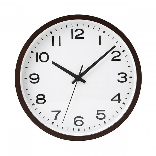 Zegar analogowy 26cm brązowy