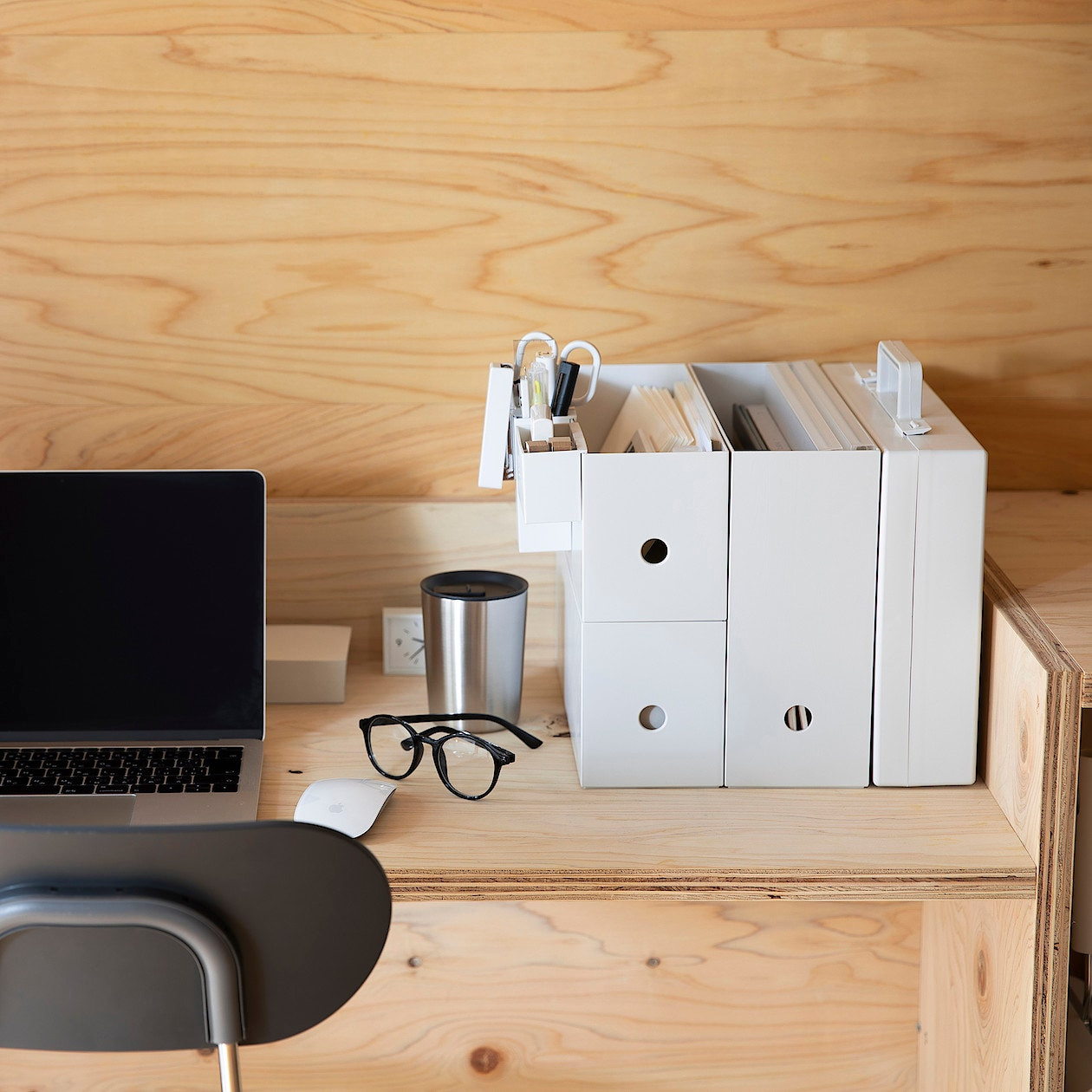 Pojemnik na dokumenty wysoki PP 10cm biały