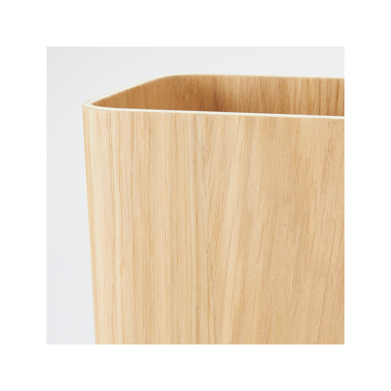 Kosz na śmieci prostokątny fornir dębowy