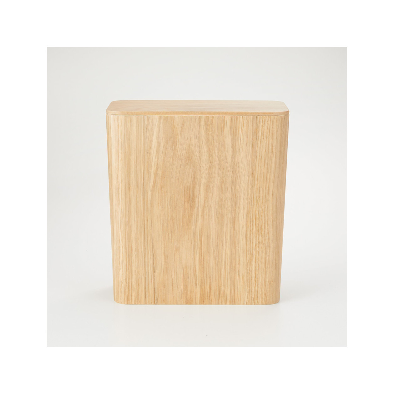 Kosz na śmieci prostokątny fornir dębowy