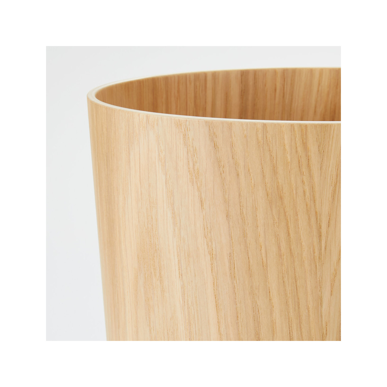 Kosz na śmieci okrągły fornir dębowy