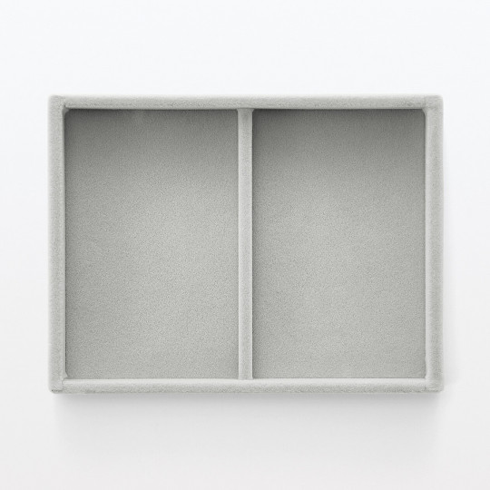 Wkład welurowy na biżuterię z 2 przegródkami S