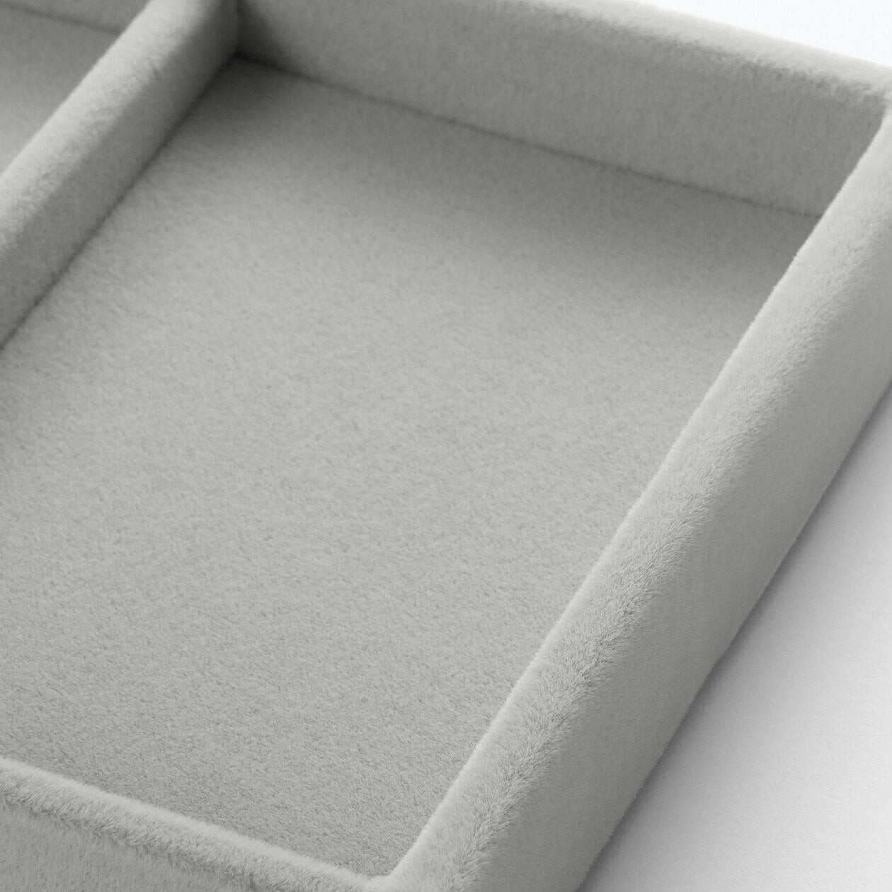 Wkład welurowy na biżuterię z 2 przegródkami S