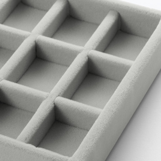 Wkład welurowy na biżuterię z 15 przegródkami S