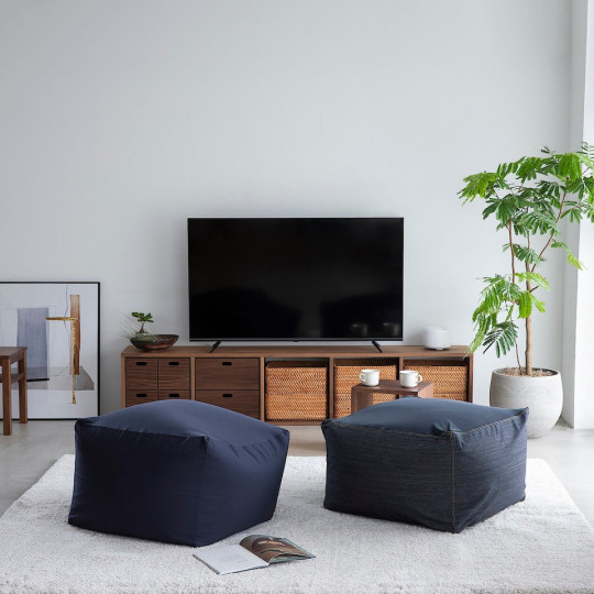 Pokrowiec na puf Body Fit denim