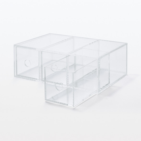 Organizer pionowy z 3 szufladami akrylowy