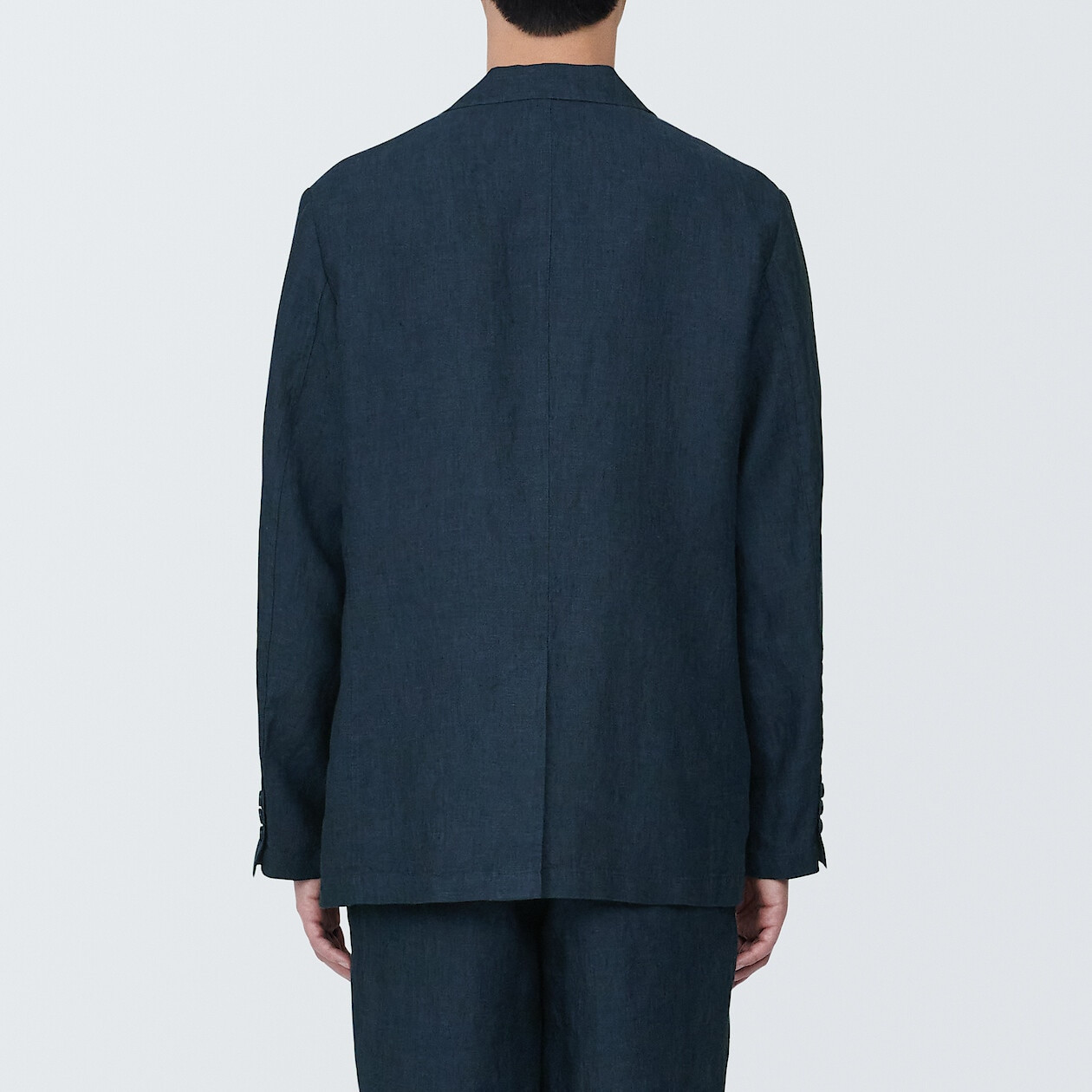 Marynarka lniana granatowa