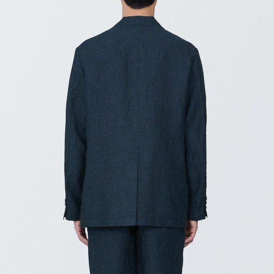 Marynarka lniana granatowa