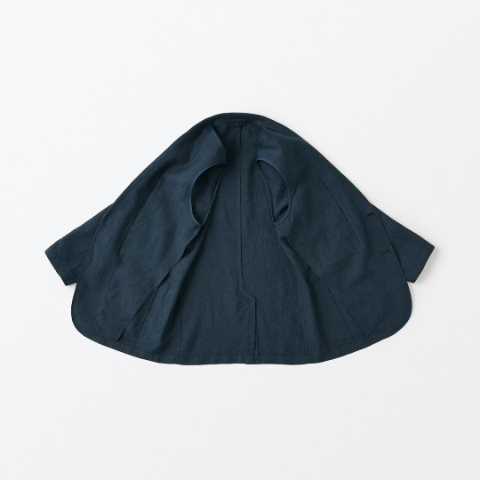 Marynarka lniana granatowa