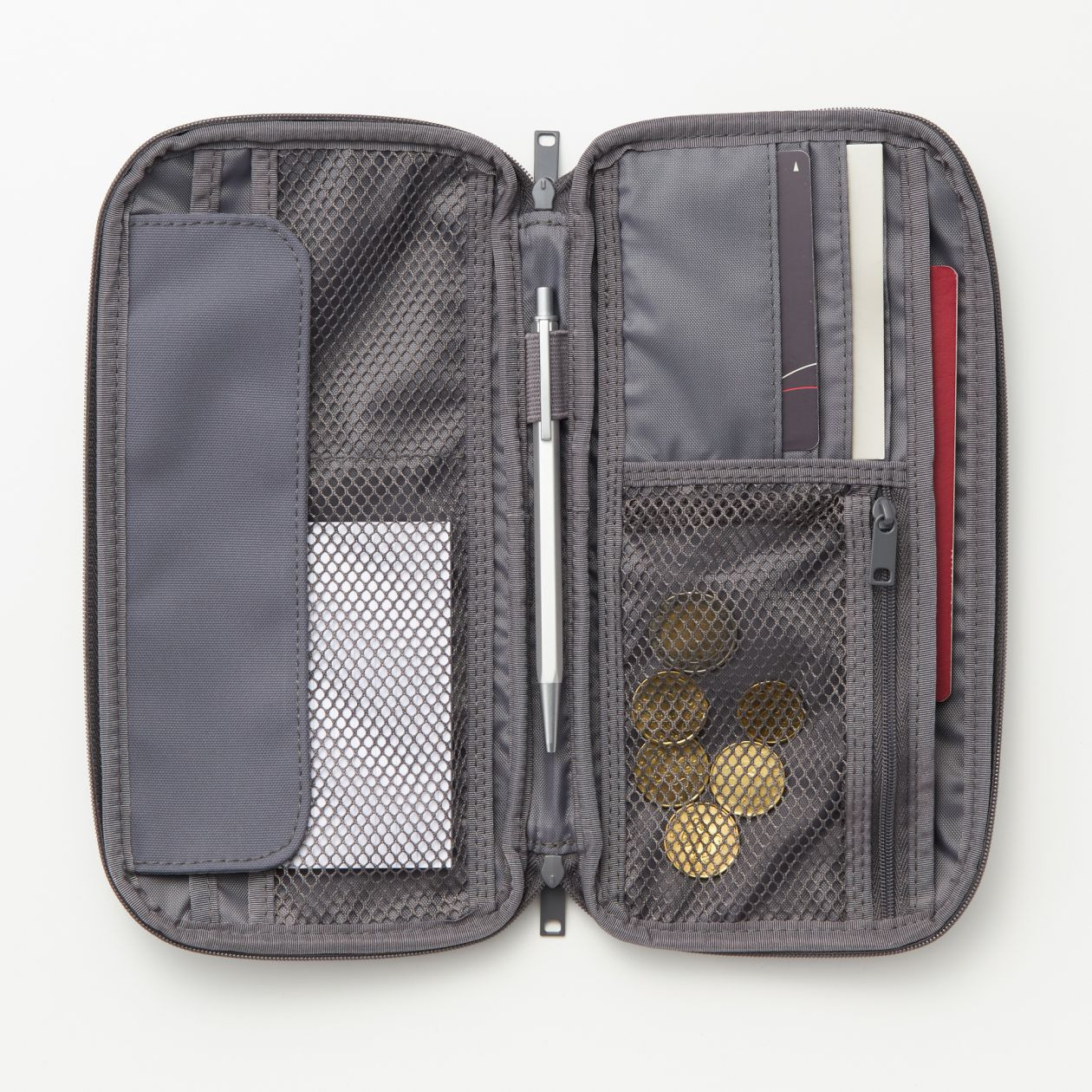 Portfel / organizer na dokumenty podróżny szary