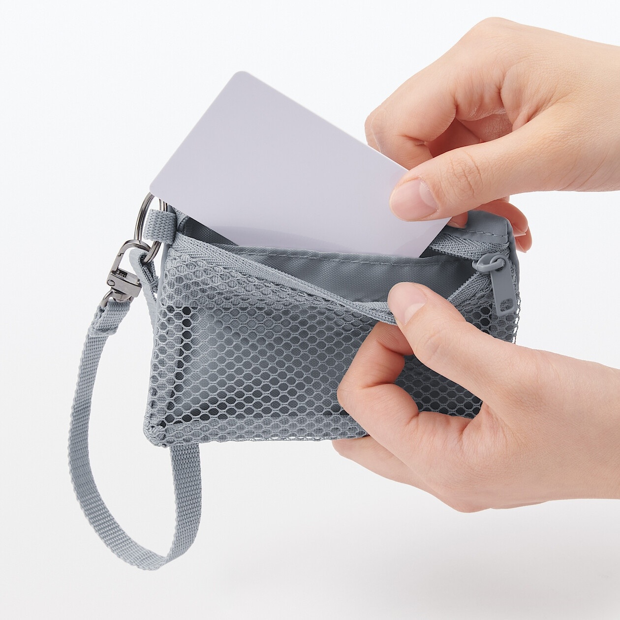 Saszetka / portfel z siatki szara