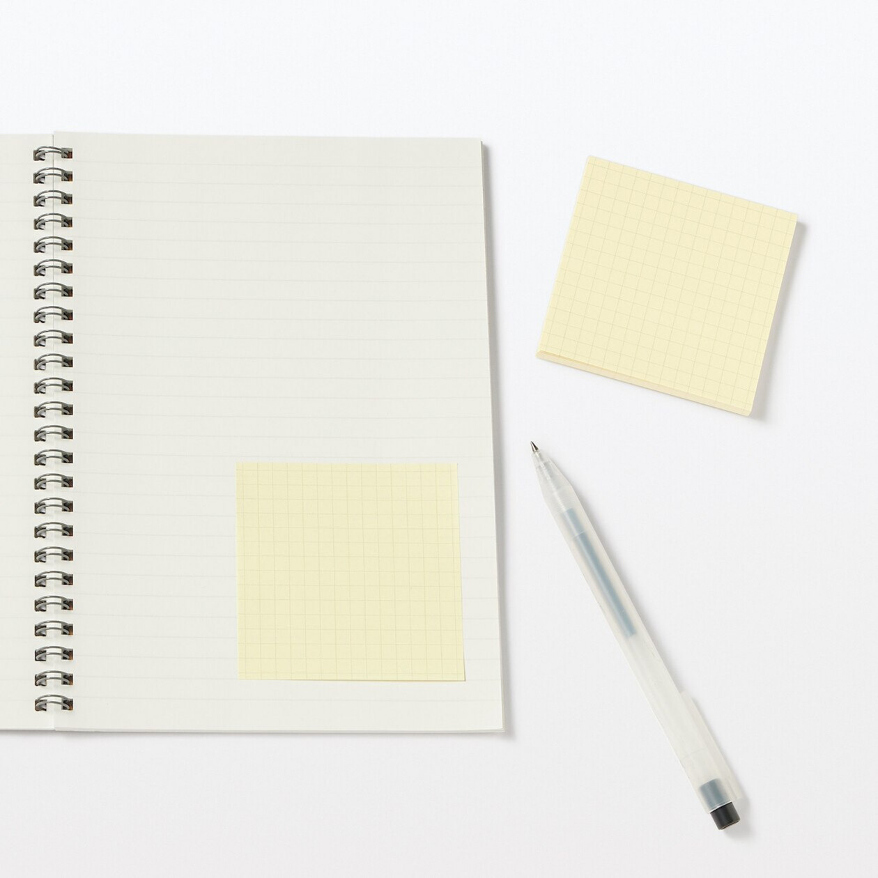 Karteczki samoprzylepne w kratkę żółte