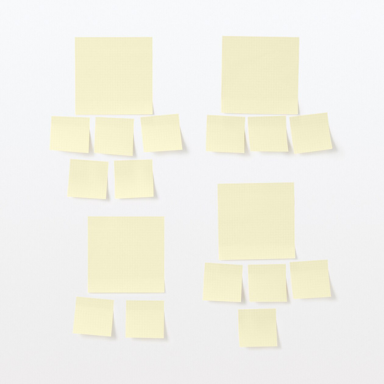Karteczki samoprzylepne w kratkę żółte